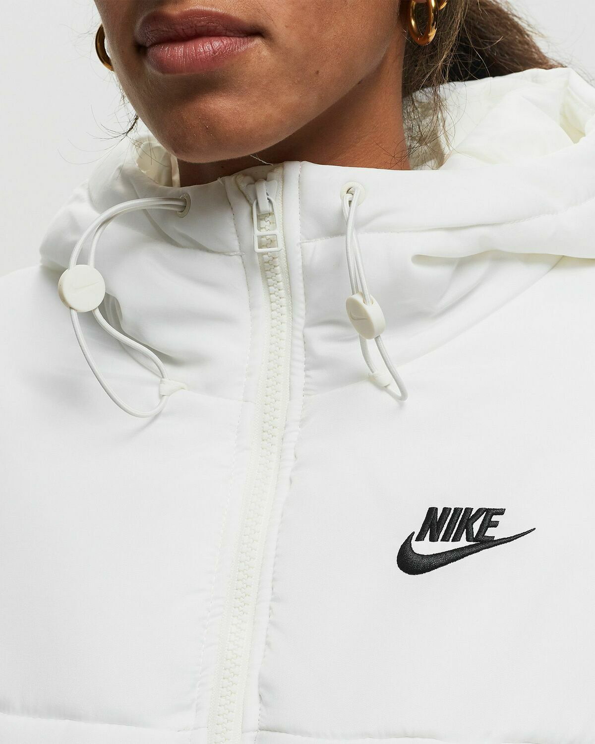 White nike puffer fashion jacket