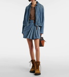 Loewe Draped denim miniskirt