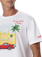MC2 Saint Barth Man Cotton T-shirt With Montecarlo Placed Print And Embroidery