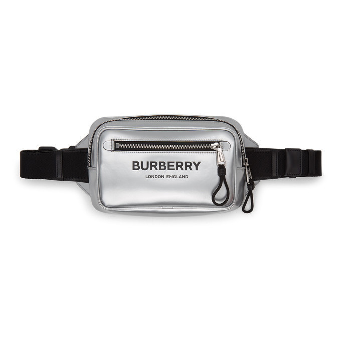 Photo: Burberry Silver Coated Canvas Bum Bag