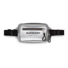 Burberry Silver Coated Canvas Bum Bag