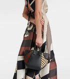 Loewe Hammock Small leather-trimmed raffia tote bag