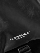 Indispensable - Logo-Print Suede-Trimmed Shell Backpack