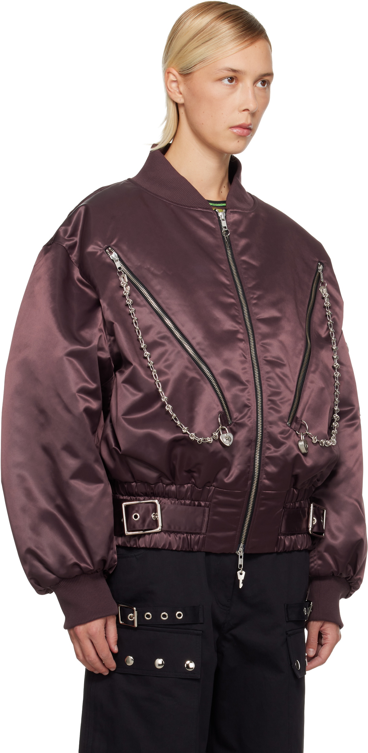 Chopova Lowena Brown Helter Bomber Jacket