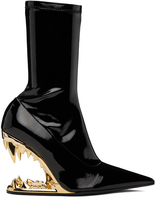 Photo: GCDS Black Morso Vinyl Boots