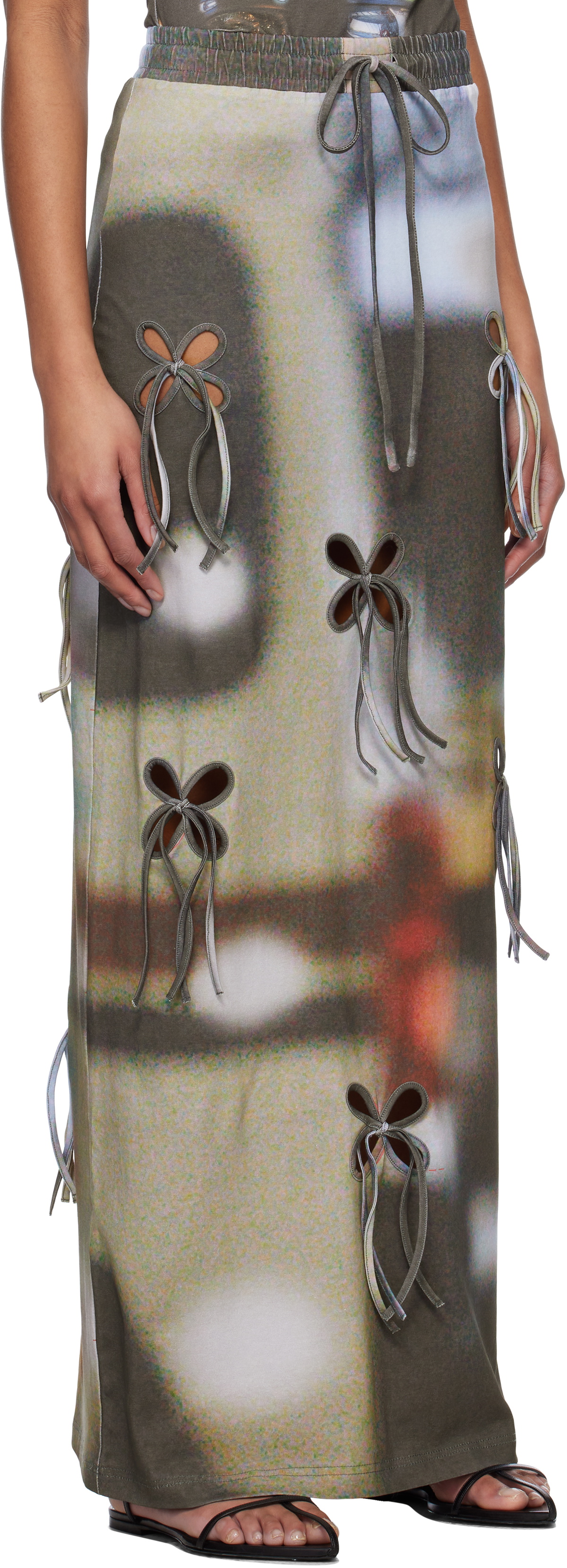 J.Kim Multicolor Anton Belinskiy Edition Car Printed Maxi Skirt