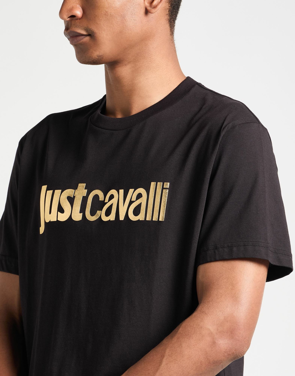 Just Cavalli Mens T-shirt in Black