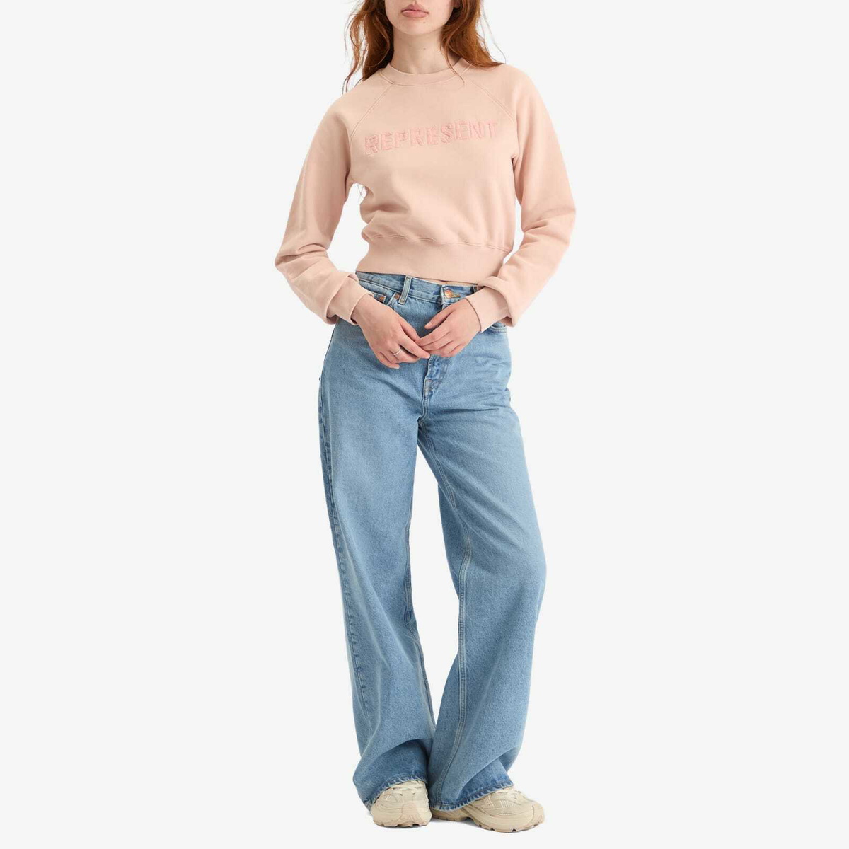 Represent Women's Fly Micro Sweatshirt in Rose Quartz