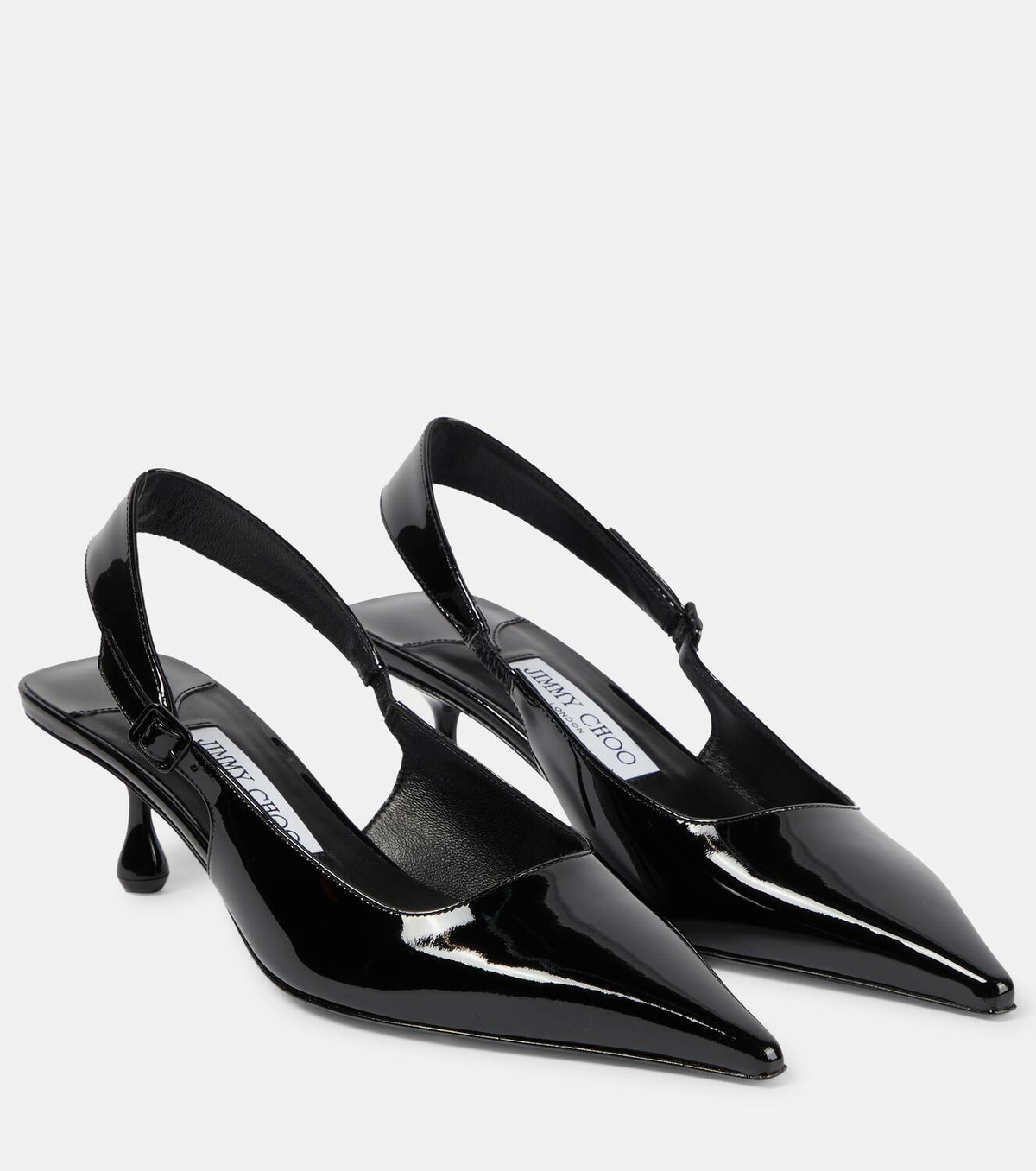 Jimmy Choo Amel 50 Pat leather slingback pumps Jimmy Choo