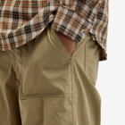 FrizmWORKS Men's Banding Wide Fatigue Trousers in Khaki Beige