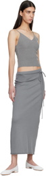 LE17SEPTEMBRE Blue Cashmere Blend Knit Maxi Skirt