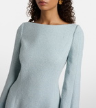 Oscar de la Renta Cotton and wool-blend tweed minidress