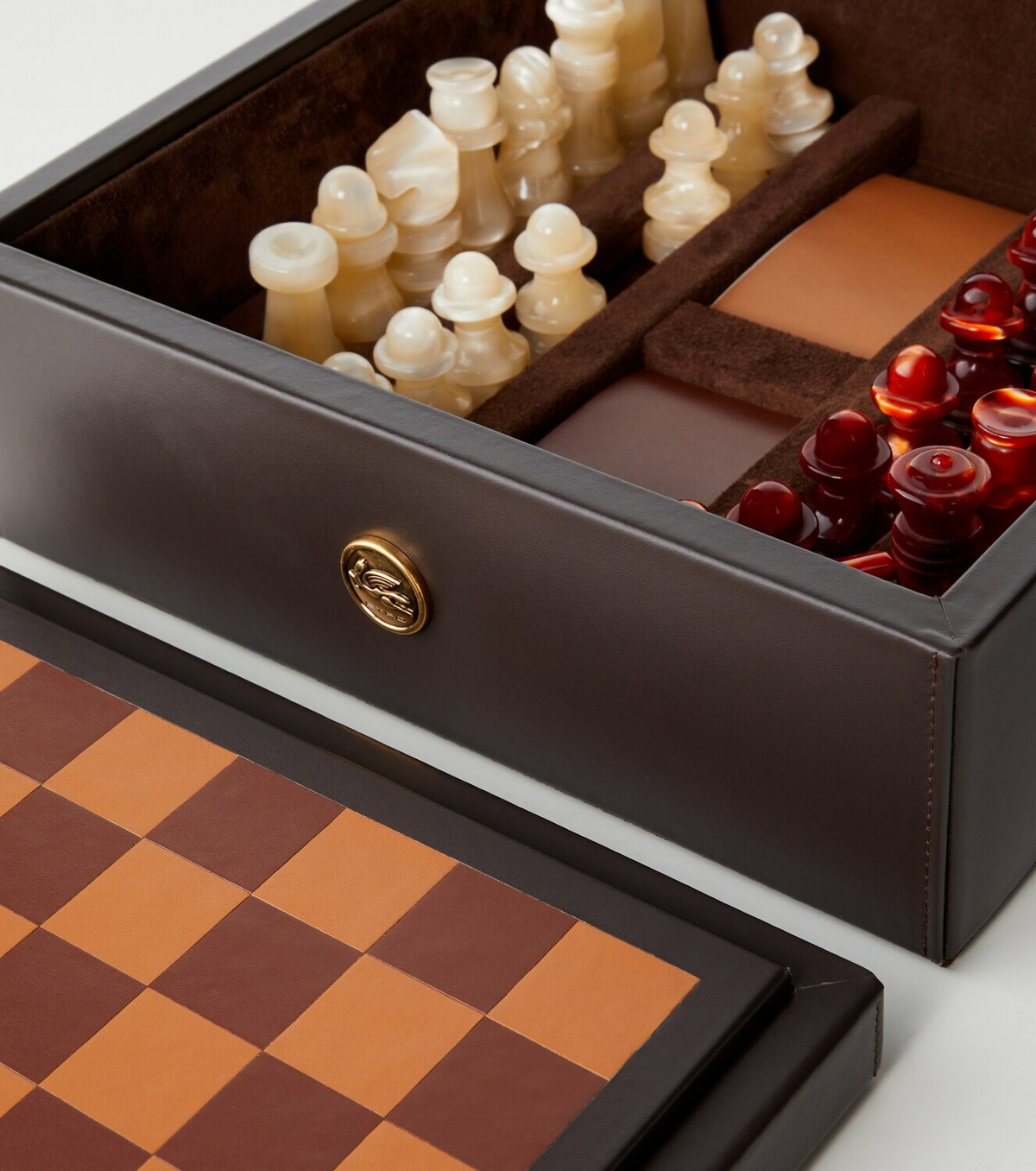 Etro Arnica leather chessboard