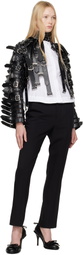 Noir Kei Ninomiya Black Synthetic Faux-Leather Jacket