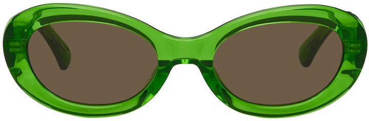 Photo: Dries Van Noten Green Linda Farrow Edition 211 C5 Sunglasses