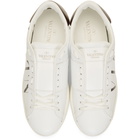 Valentino White and Black Valentino Garavani VLTN Open Sneakers