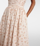 Markarian Leia floral pleated cotton midi dress