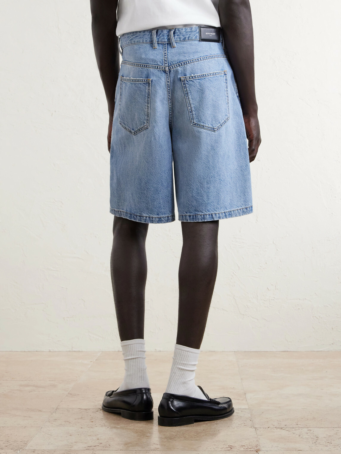 Givenchy - Straight-Leg Denim Shorts - Blue