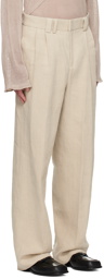 MISBHV Beige Jordan Barrett Edition Deconstructed Trousers