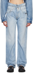 VTMNTS Blue Double Waist Jeans