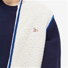 Drake's Men's Boucle Wool Fleece Vest in Ecru