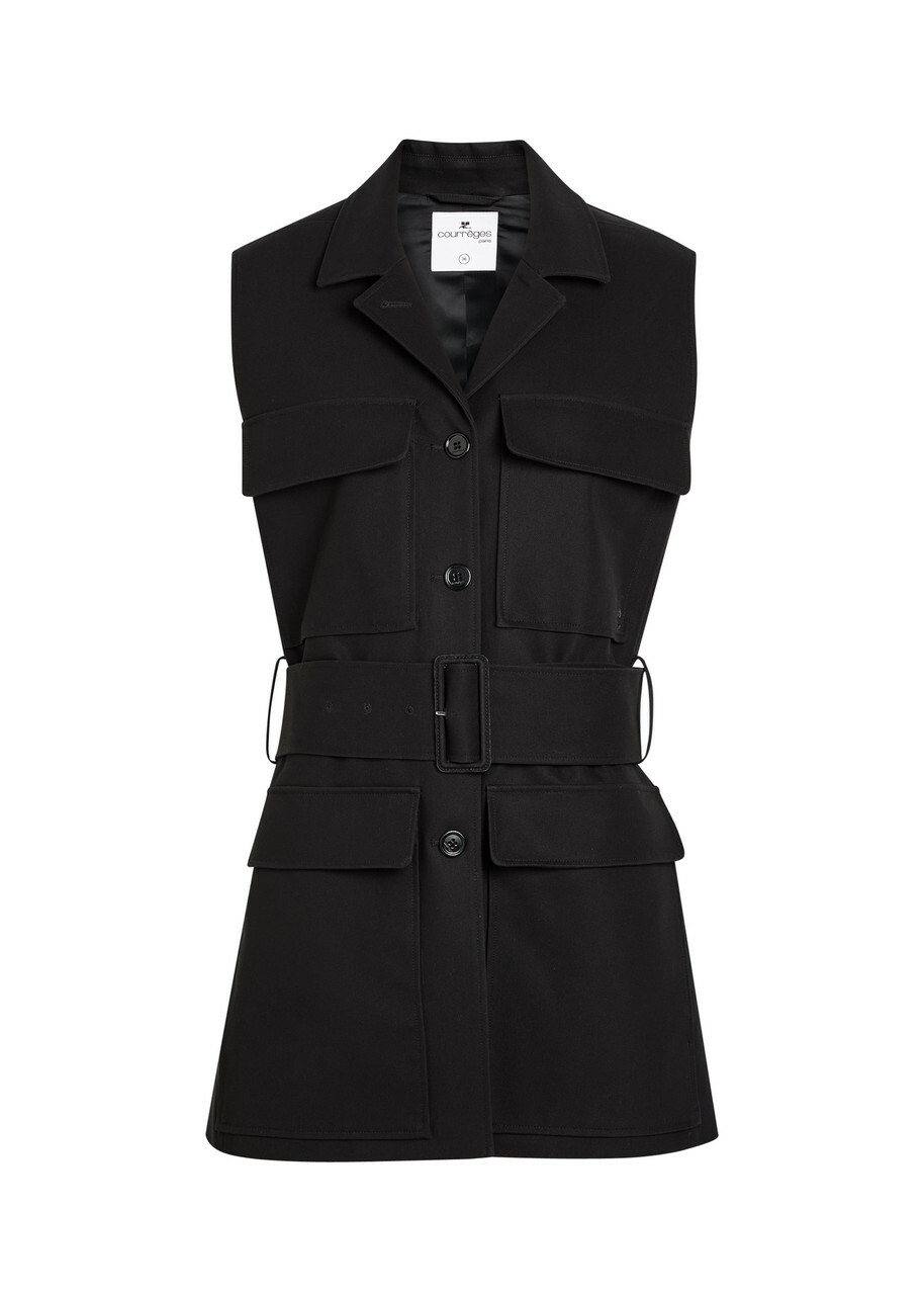 Courrèges Utility Belt Cotton top Black