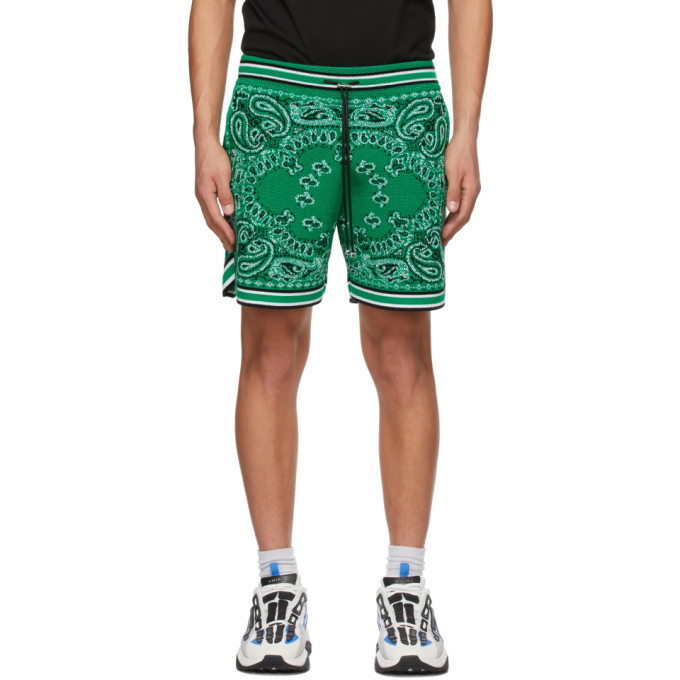 Photo: AMIRI Green Bandana B-Ball Shorts