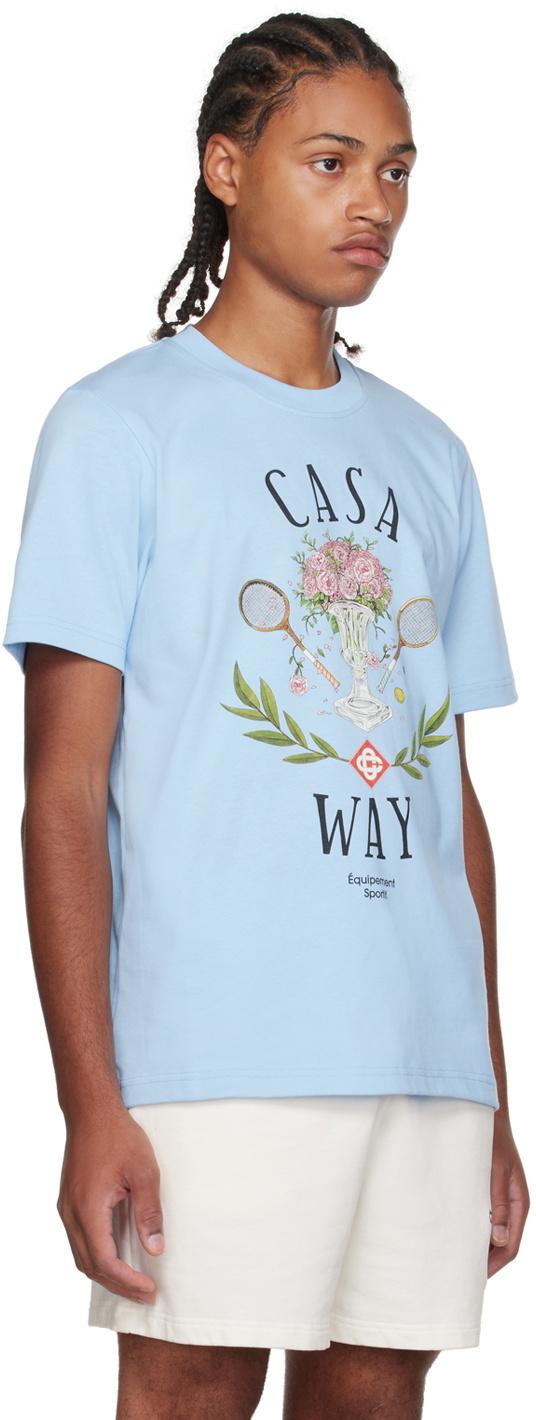 【関税込み】Casablanca ブルー Casa Way Tシャツ Casablanca Blue 'Casa Way' T-Shirt Casablanca
