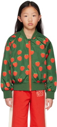 Mini Rodini Kids Green Strawberries Jacket