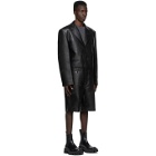 We11done Black Faux-Leather Jumpsuit