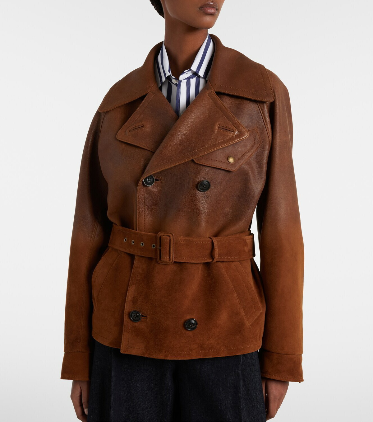 Ralph Lauren Collection Double-breasted leather jacket