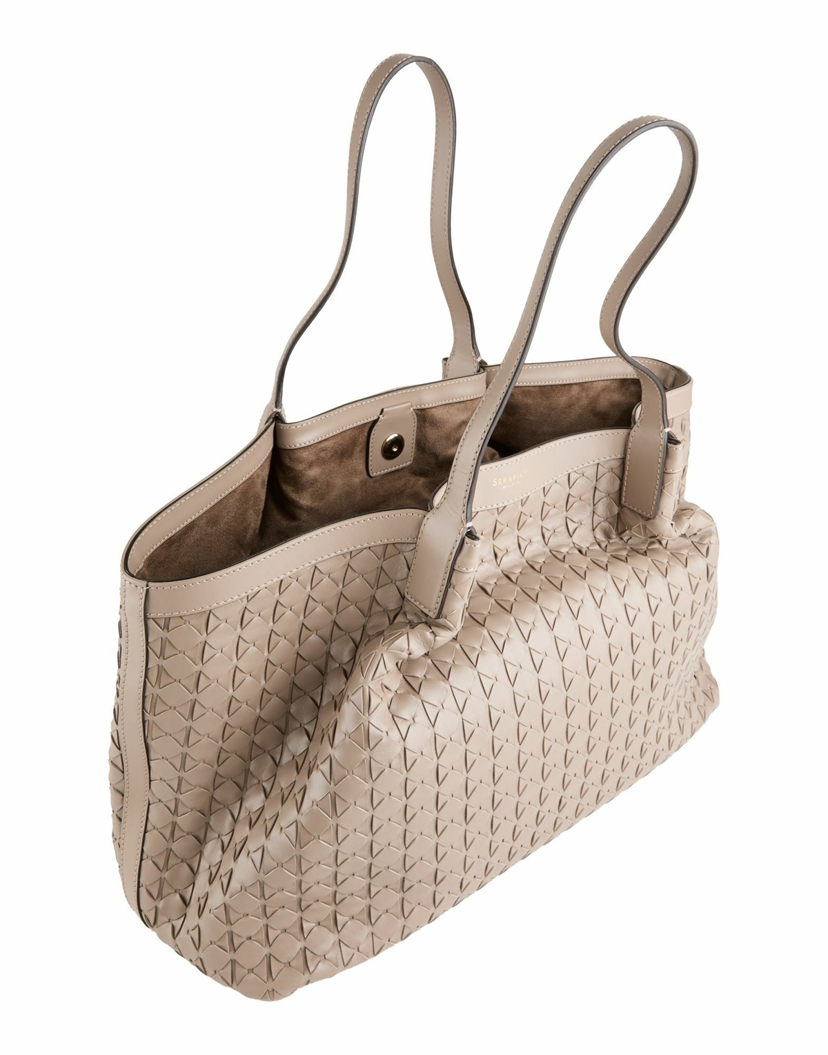 Serapian Womens Handbag Taupe