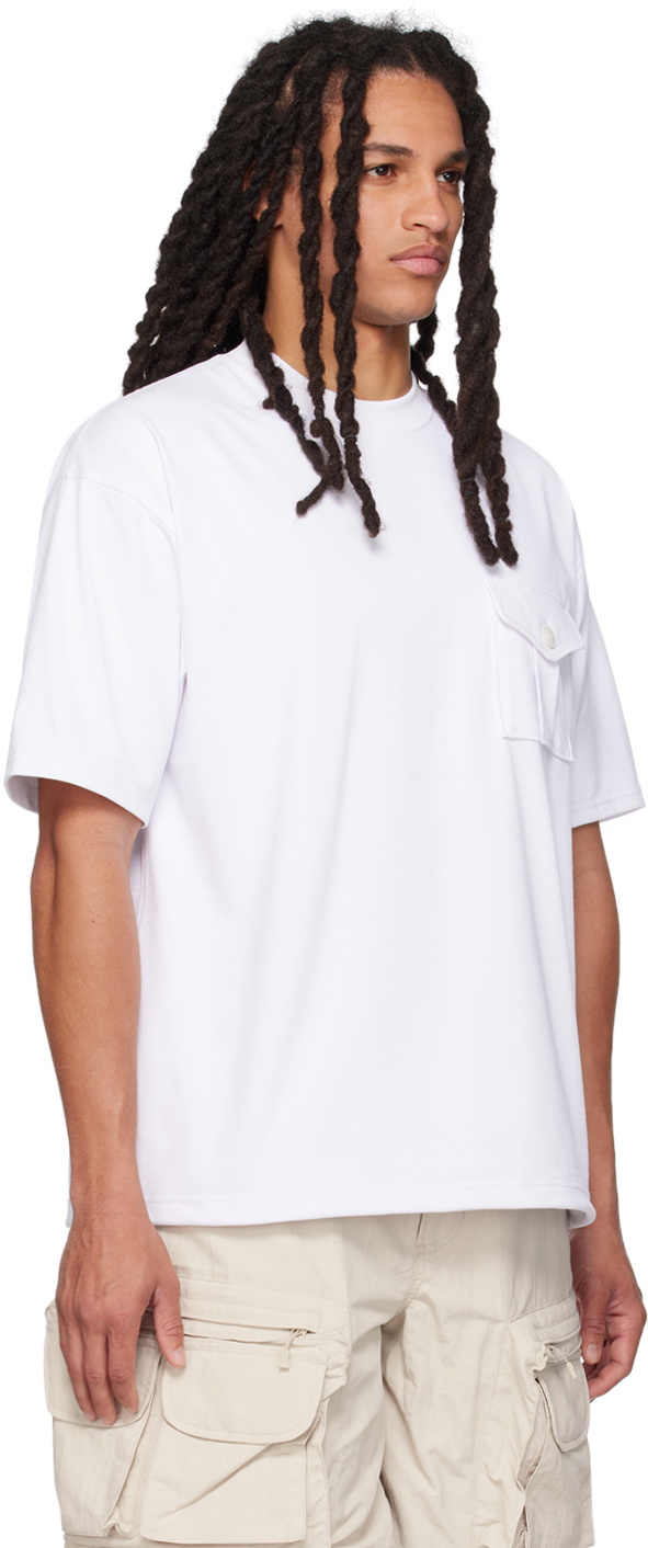 DAIWA PIER39 White Flap Pocket T-Shirt