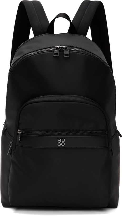 Photo: Hugo Black Bonded Logo Backpack