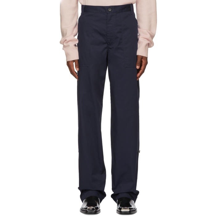 Photo: Calvin Klein 205W39NYC Navy Workwear Trousers