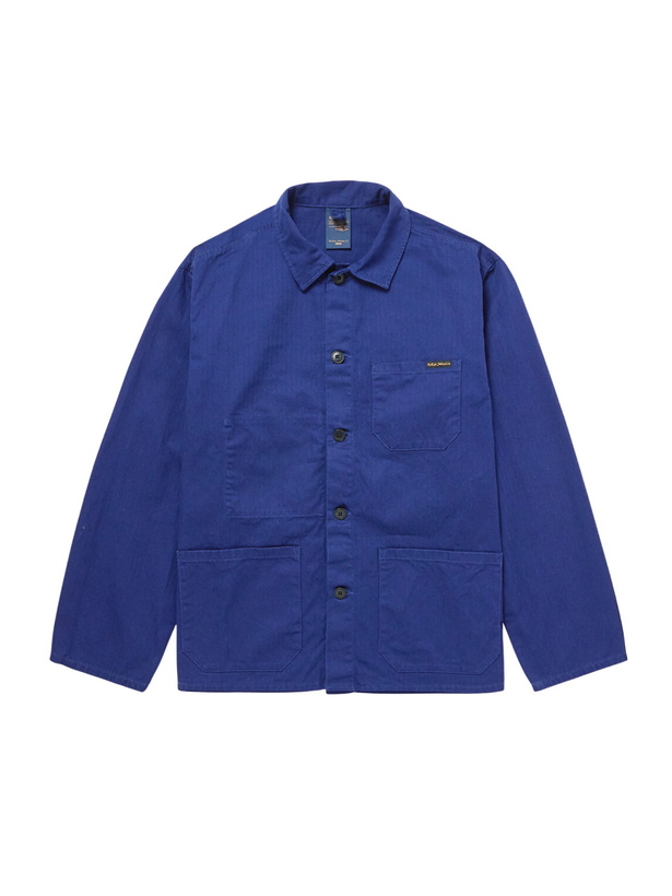 Photo: Nudie Jeans - Buddy Herringbone Organic Cotton-Twill Chore Jacket - Blue