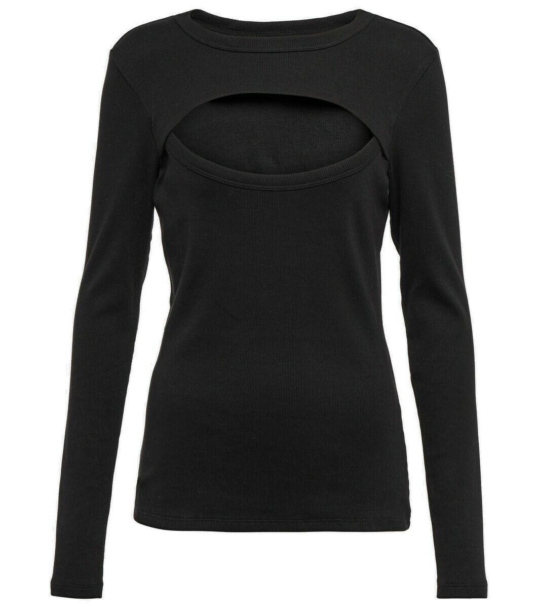 Veronica Beard Curtley cutout cotton-blend top Veronica Beard