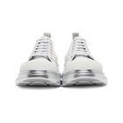 Alexander McQueen White and Silver Tread Slick Low Sneakers