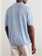 Anderson & Sheppard - Linen Polo Shirt - Blue