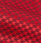 Charvet - 7.5cm Houndstooth Silk and Wool-Blend Tie - Red