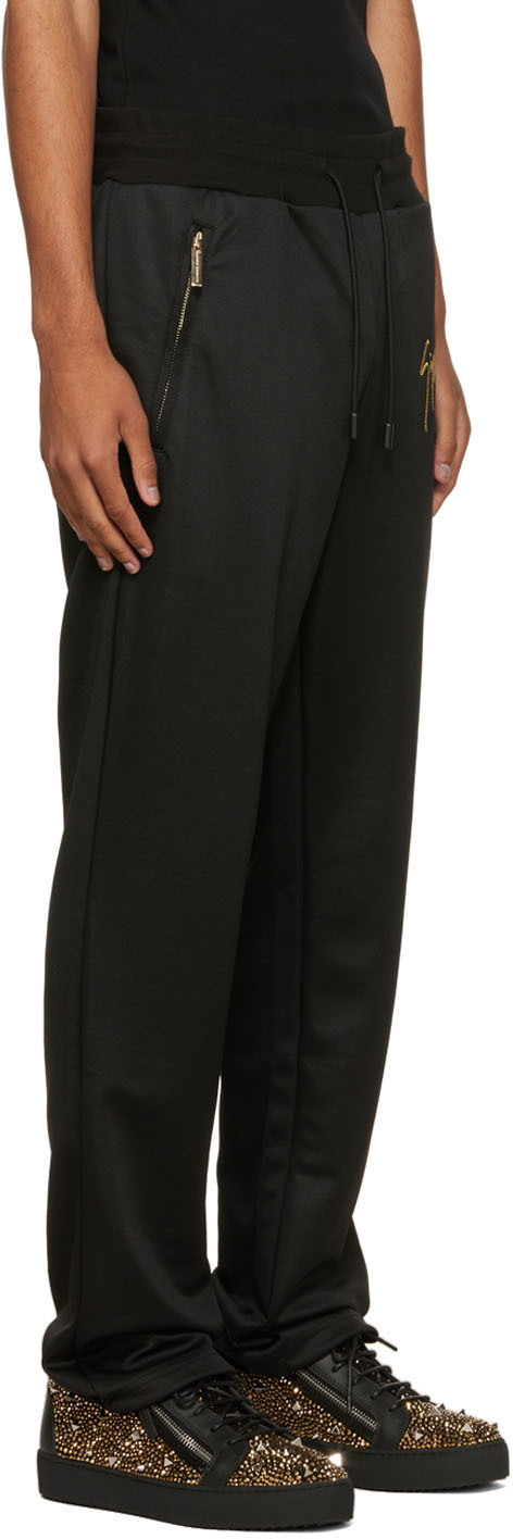 Black Polyester Lounge Pants