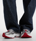 Christian Louboutin So Flo leather-trimmed sneakers