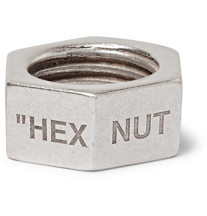 Photo: Off-White - Hex Nut Silver-Tone Ring - Silver