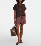 Varley Morales cotton poplin shorts