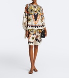 La DoubleJ Printed silk twill Bermuda shorts