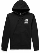 The North Face - Printed Cotton-Blend Jersey Hoodie - Black
