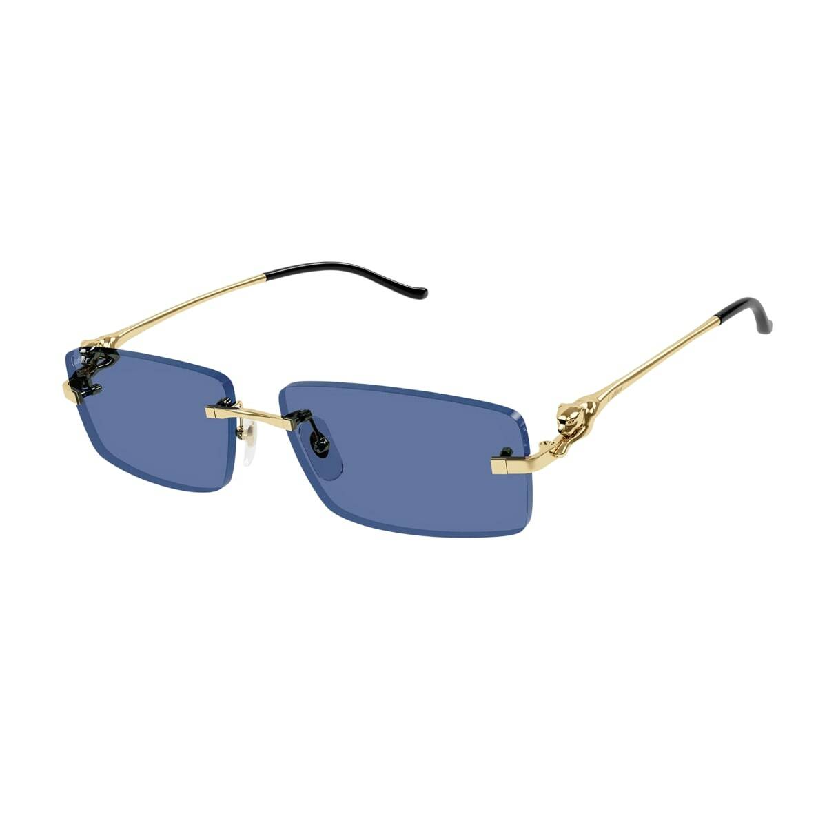 Cartier Eyewear Cartier Ct0430s Panthère De Cartier 004 Gold Blue Sunglasses