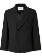 SECOND / LAYER - Maestro Double-Breasted Wool Blazer - Black