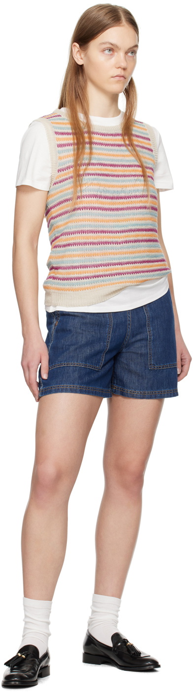 Weekend Max Mara Navy Elica Denim Shorts