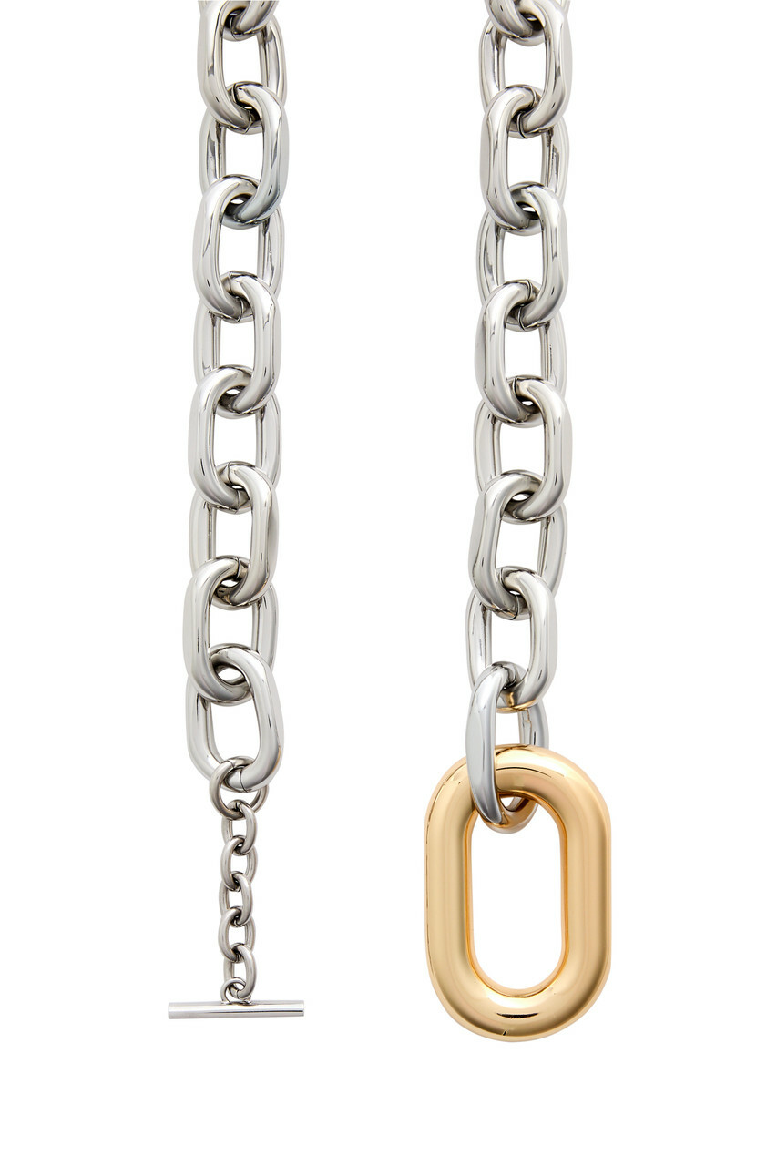 Rabanne XL Link Two-tone Chain Belt - Silver - One Size